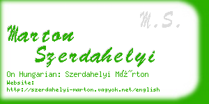 marton szerdahelyi business card